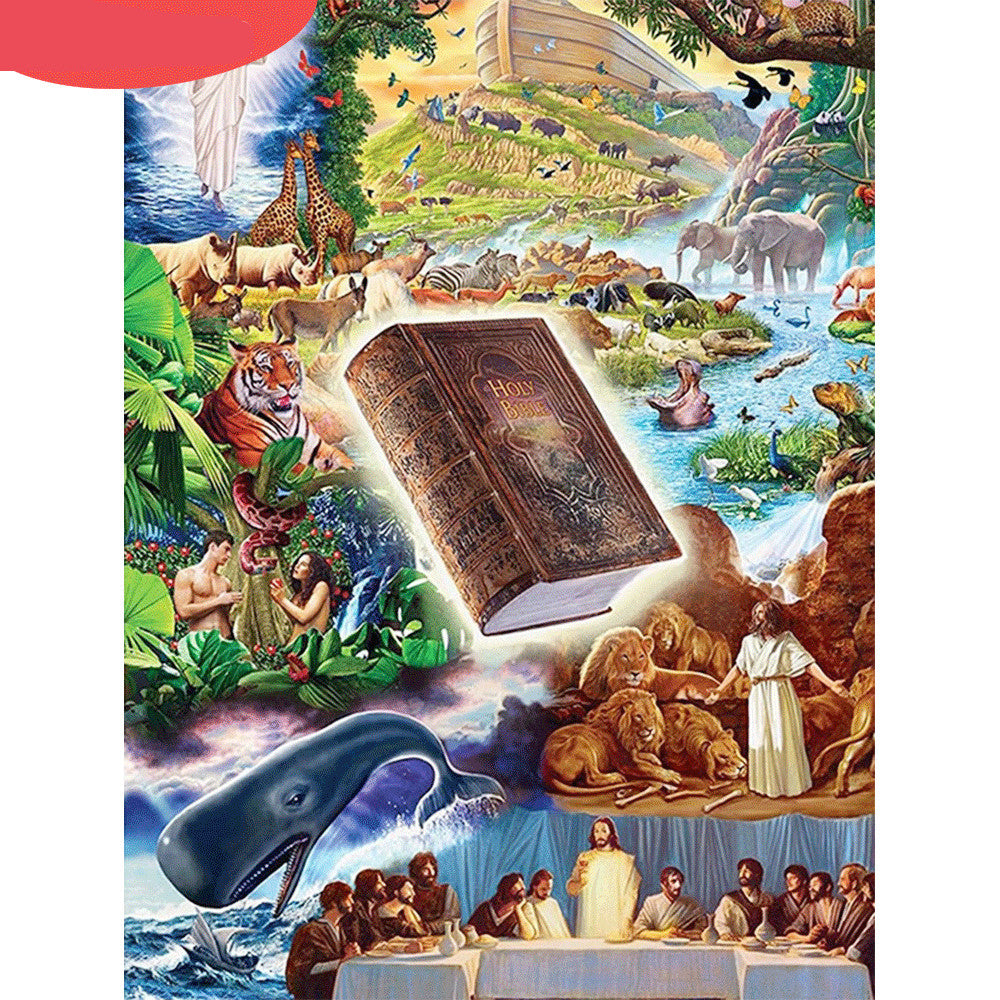 Jesus Mosaic Book DIY 5D Diamond Landscape Painting