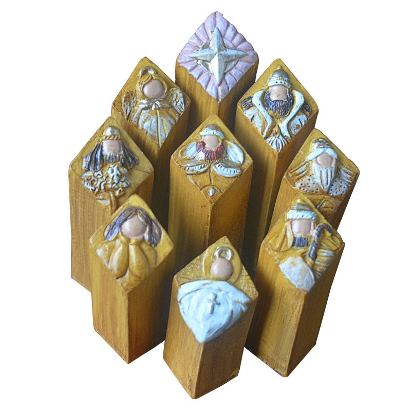 Column Jesus Statue Christmas Decoration Set