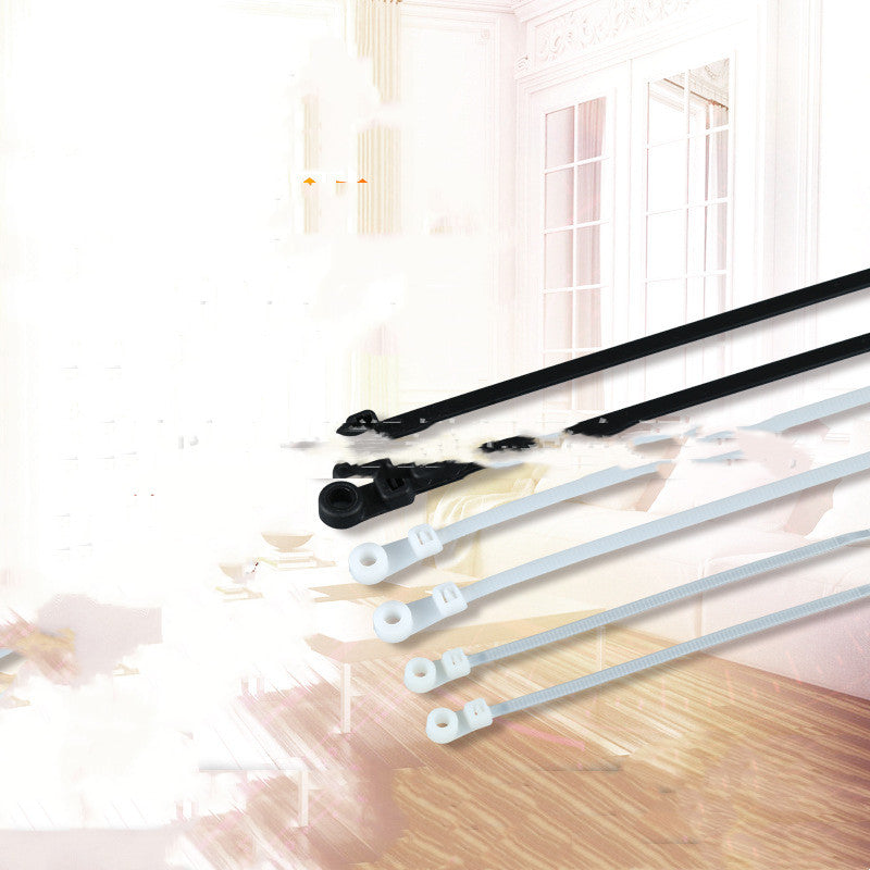 With Screw Hole Round Screw Self-locking Fixed Head Cable Tie