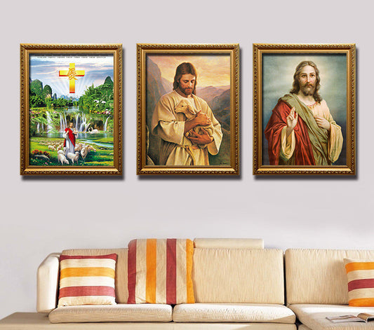 Jesus Portrait Immanuel Lord Christian Decorative Painting