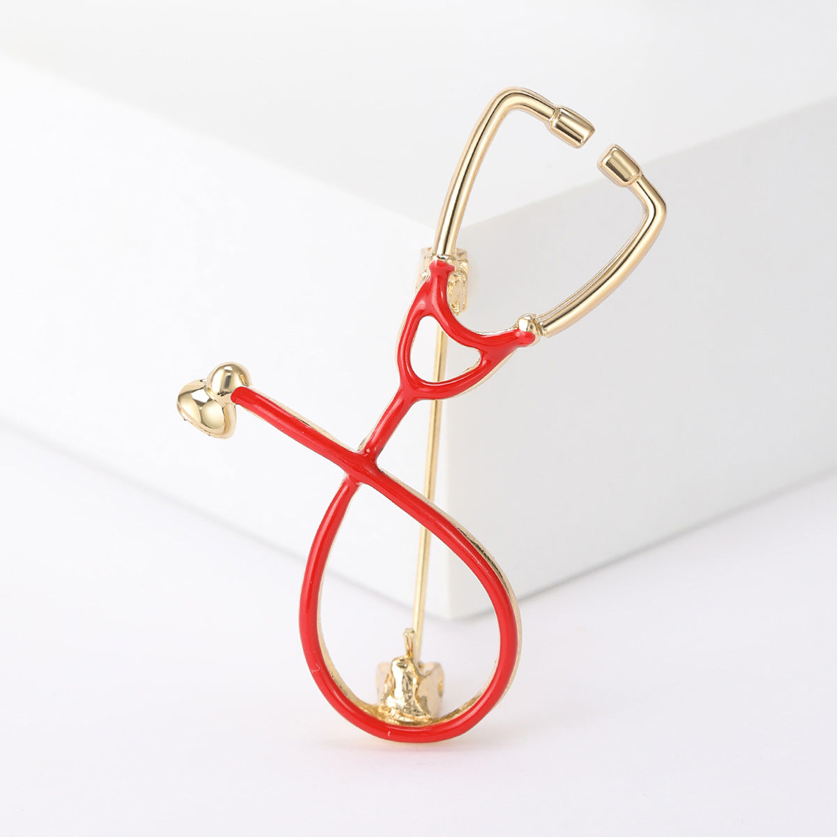 Creative Personality Doctor Nurse Stethoscope Brooch Medical Staff Work Badge Pin Cardigan Coat Accessories