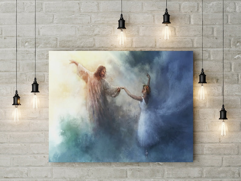 Calm And Stars - Jesus Oil Painting Art Canvas With Frame