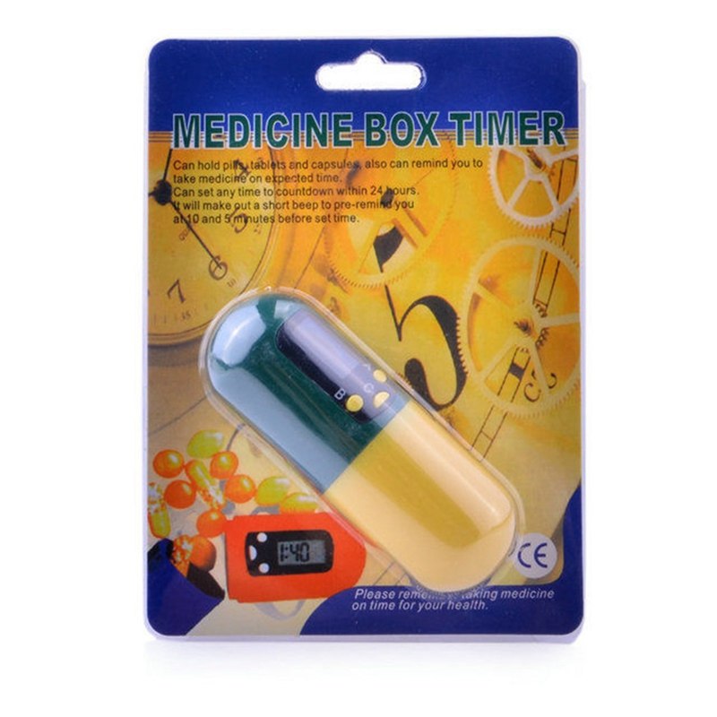 Mini Portable Alarm Pill Box Timer Electronic Timed Reminder Digital Medical kit Multifunction Medical Box Container