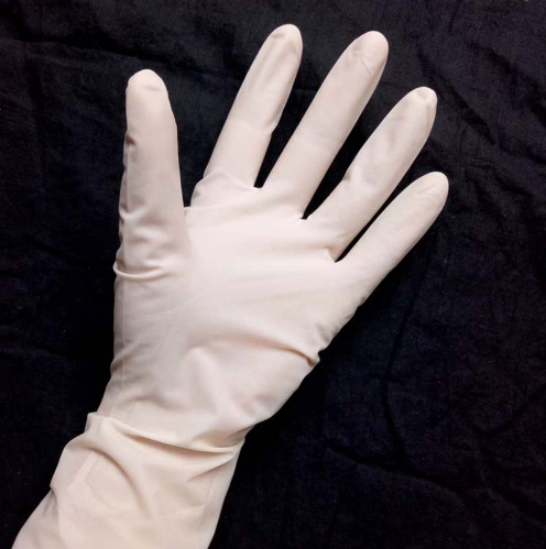 Disposable medical sterile rubber surgical gloves