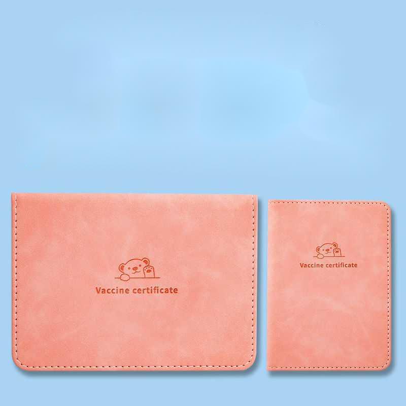 Skin-sensing Leather-faced Birth Medical Certificate Protective Sleeve Student Card Sleeve