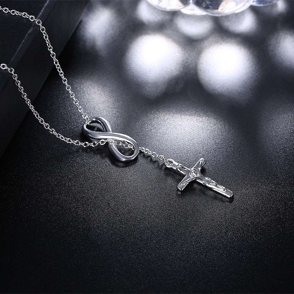 Cross Jesus 8 word pendant