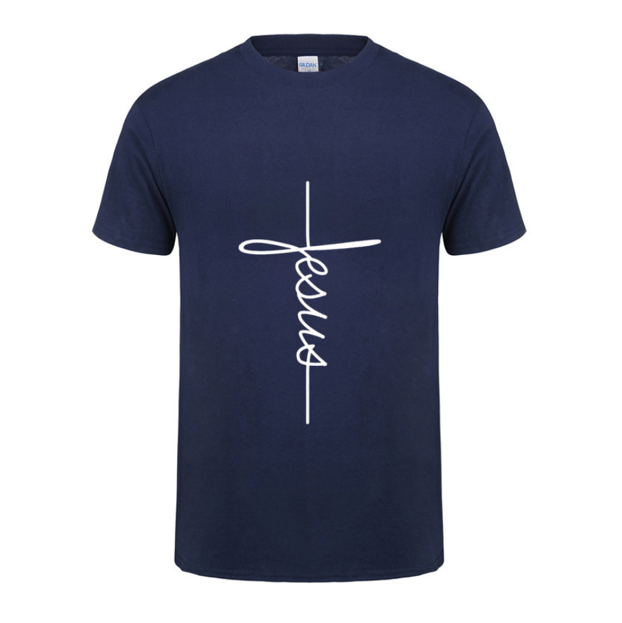 Jesus Cross T-shirts Men, Women, Europe, English, Digital Letters, Street Short Sleeve, Alien, WISH Amazon