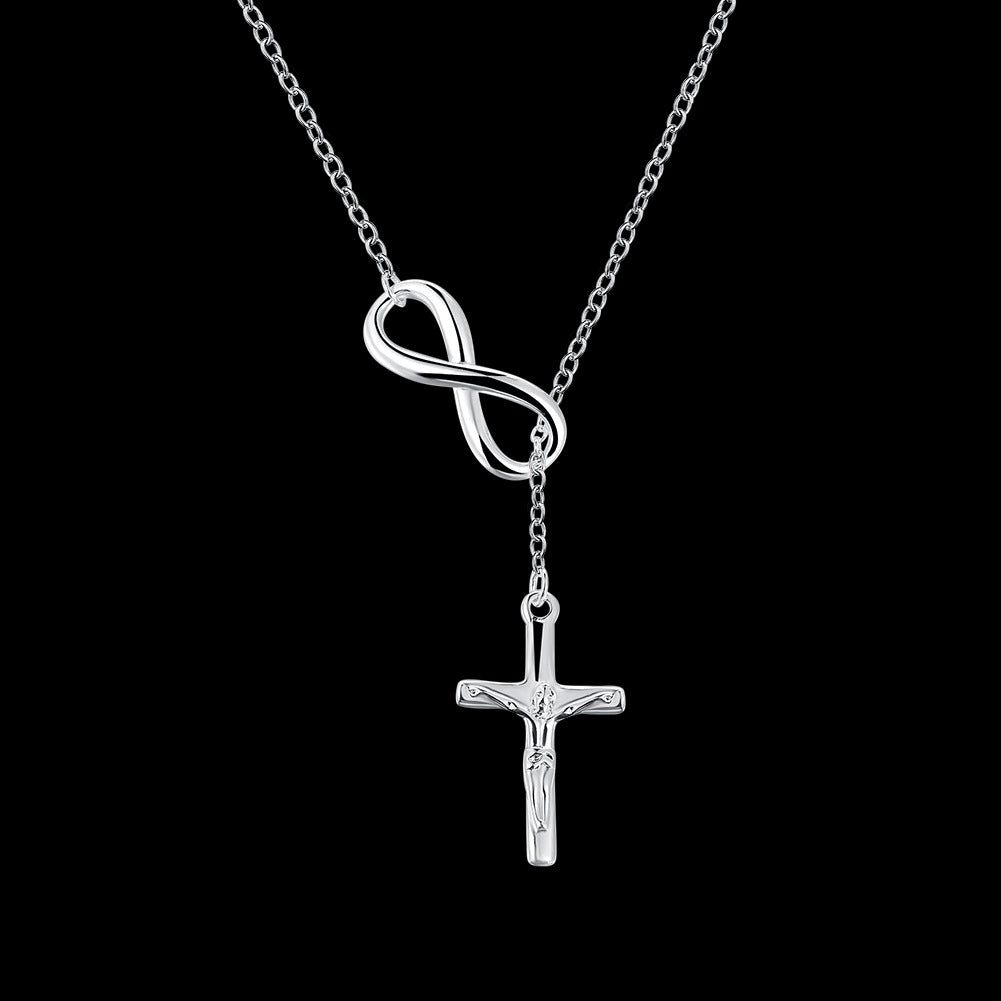 Cross Jesus 8 word pendant