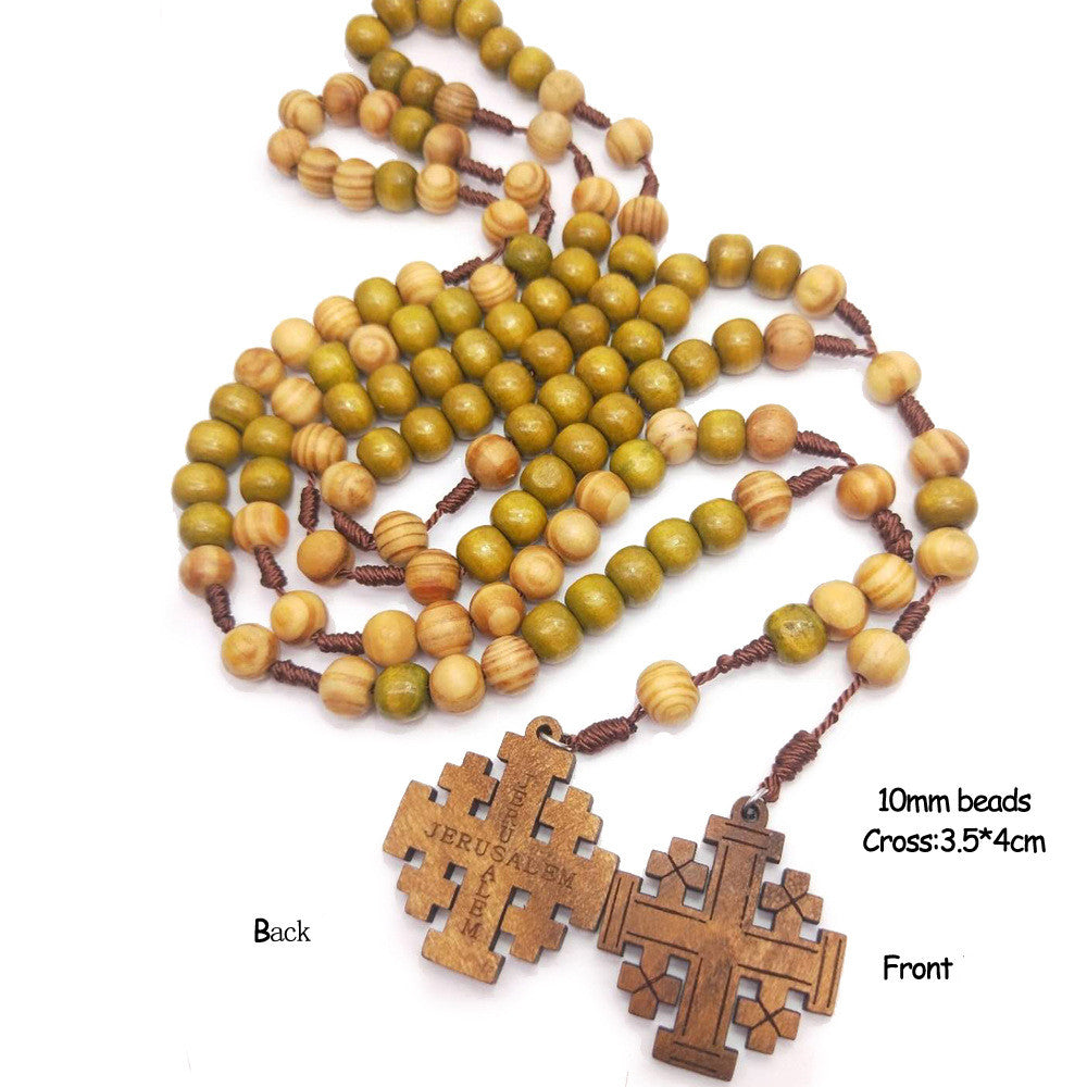 Cross Jesus Rosary Necklace