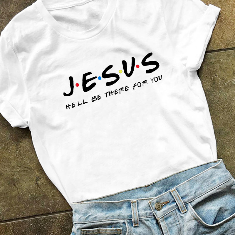 Jesus Print Women Tshirts Cotton Clothes Tops