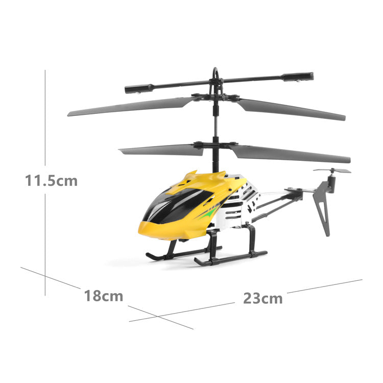 Through Alloy Anti-Fall Remote Control Aircraft, Aviation Model Children'S Toy Cross-Border Helicopter