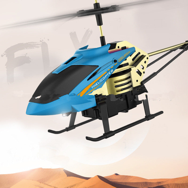 Through Alloy Anti-Fall Remote Control Aircraft, Aviation Model Children'S Toy Cross-Border Helicopter