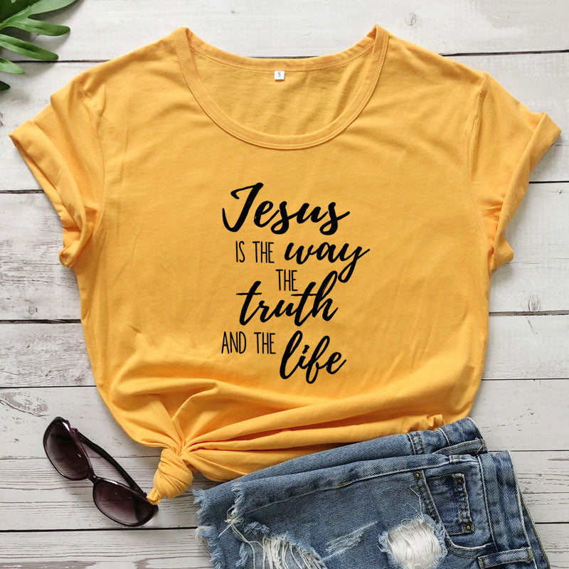 T-shirt Jesus Is The Way The Truth And The Life Short Sleeve