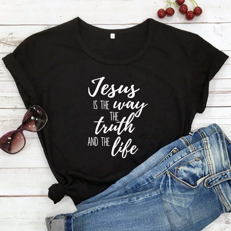 T-shirt Jesus Is The Way The Truth And The Life Short Sleeve