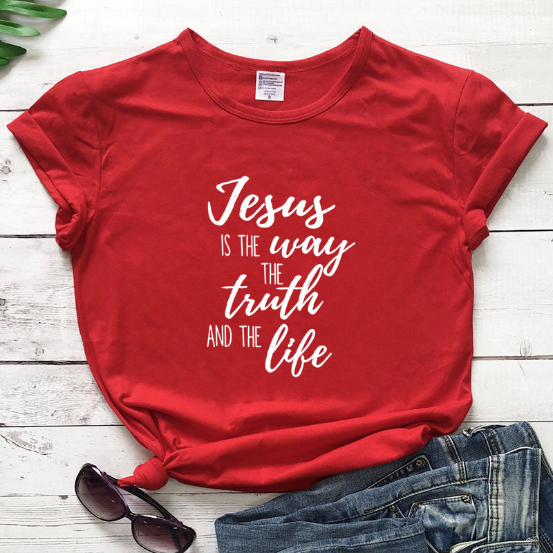 T-shirt Jesus Is The Way The Truth And The Life Short Sleeve