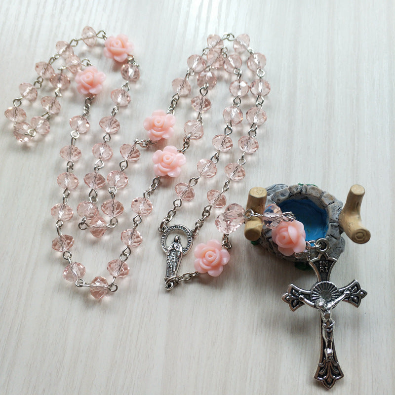 Christ Jesus Cross Necklace Rosary