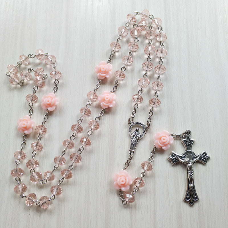 Christ Jesus Cross Necklace Rosary