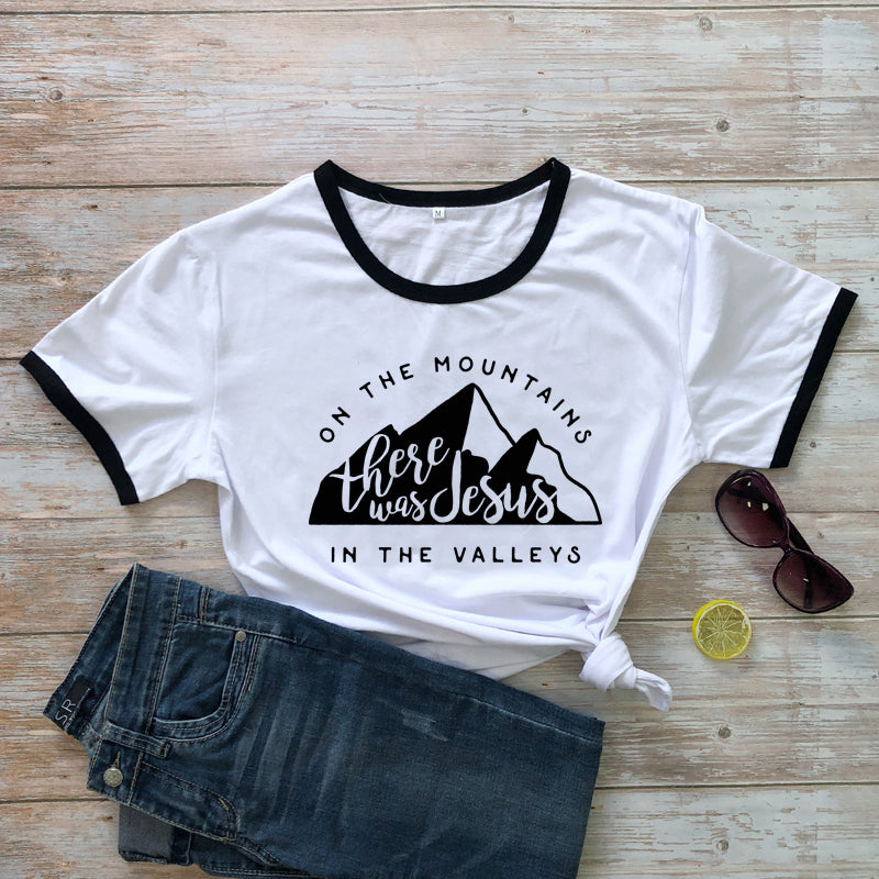 On There Is Jesus In The Valley T Shirt Casual Women's Christian Bible T Shirt