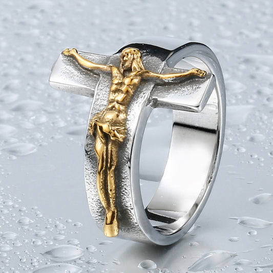 Fashionable God's Son Jesus Cross Ring