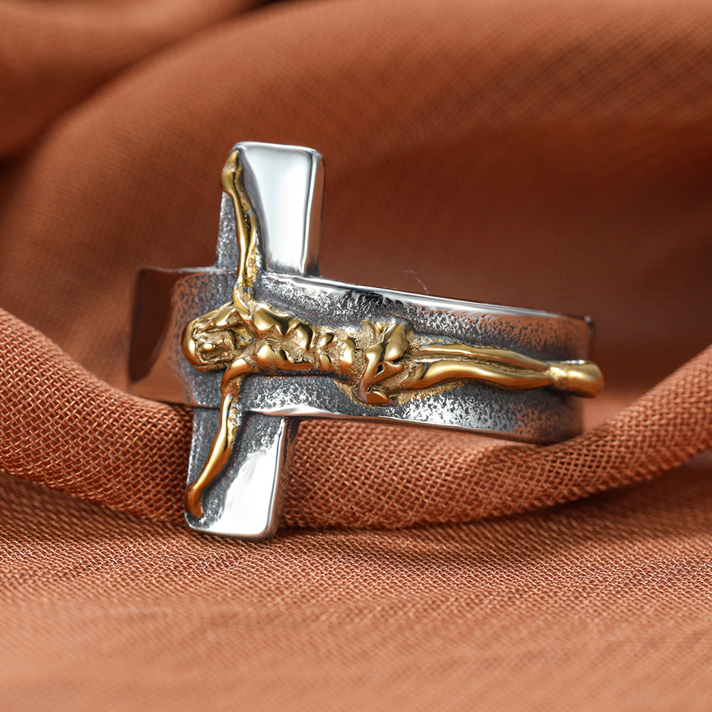 Fashionable God's Son Jesus Cross Ring