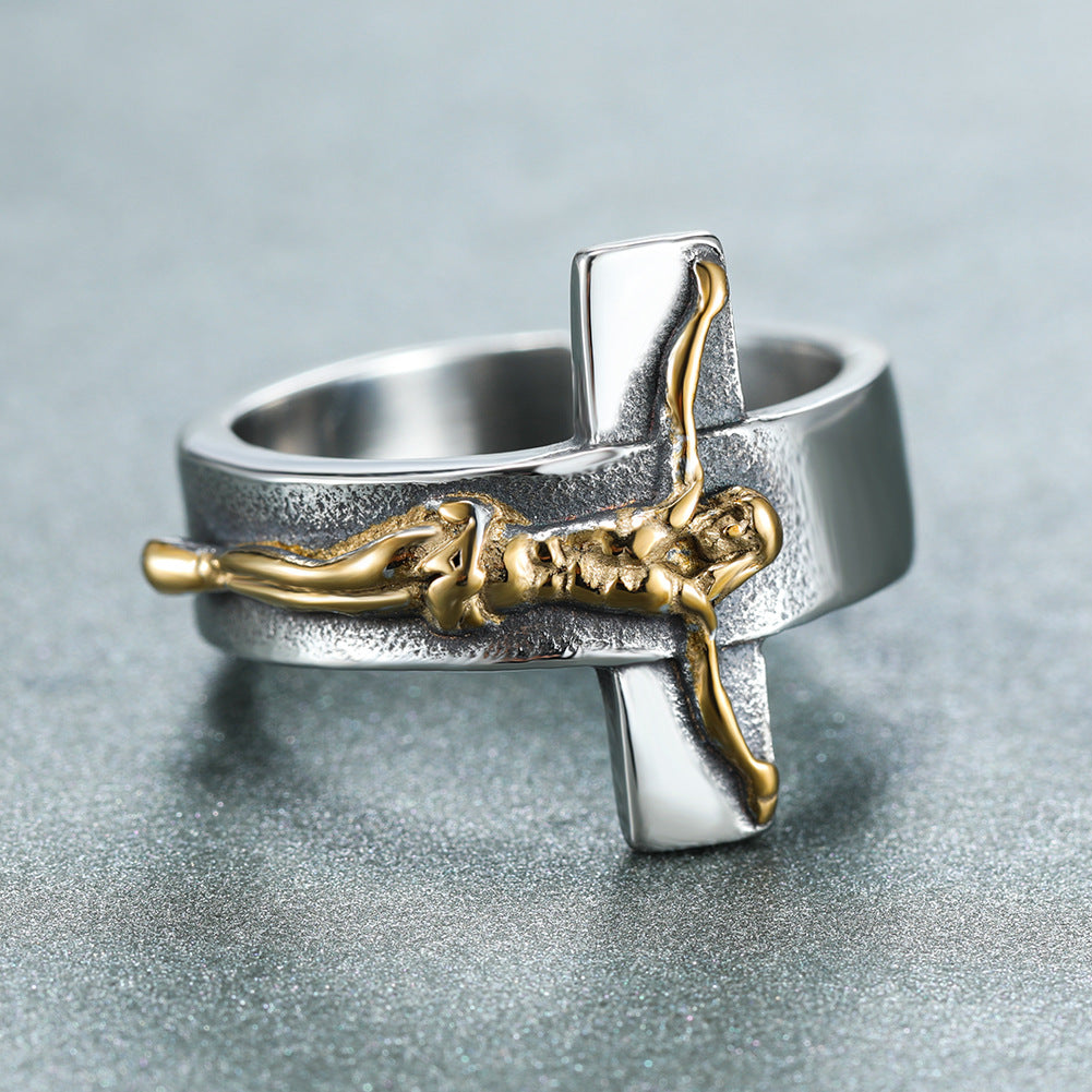 Fashionable God's Son Jesus Cross Ring