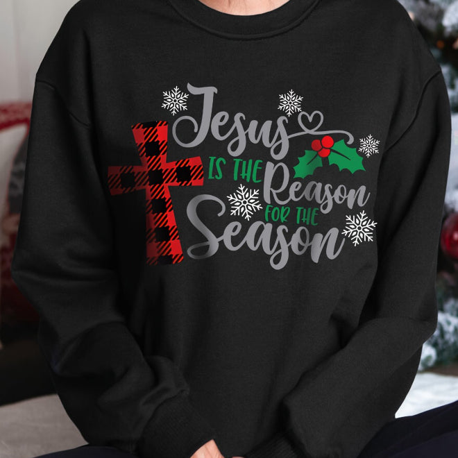 Jesus Is The Reason For This Season Women's Christian Pullover Sweatshirt