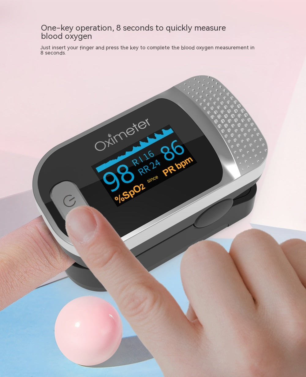 Medical Blood Oxygen Pulse Detector Household Portable Finger Pulse Monitoring Saturation Finger Clip Oximeter