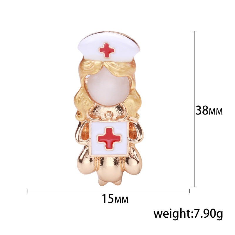 White Angel Brooch Creative Medical Staff Modeling Pin Fashion Accessories