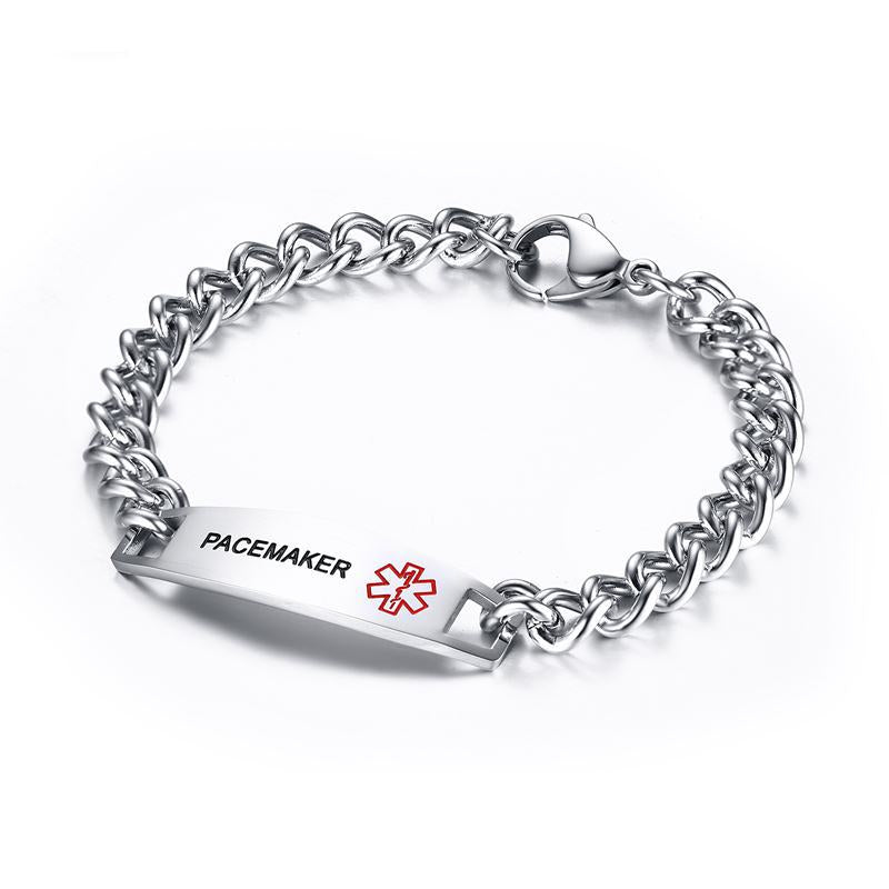 12MM stainless steel medical logo bracelet