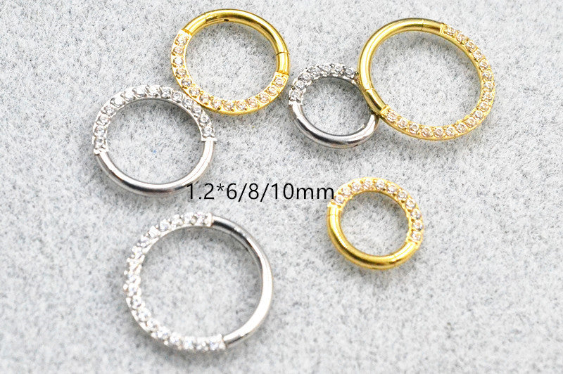 Medical Steel Micro Inlaid Zircon Nose Nail Nose Ring