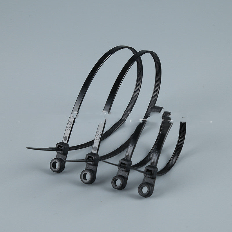 With Screw Hole Round Screw Self-locking Fixed Head Cable Tie