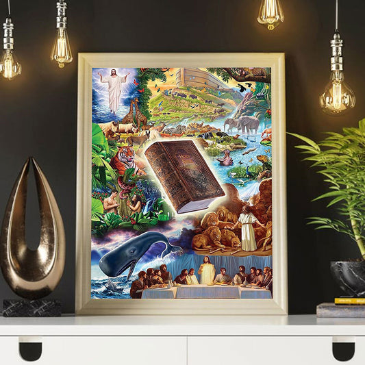 Jesus Mosaic Book DIY 5D Diamond Landscape Painting
