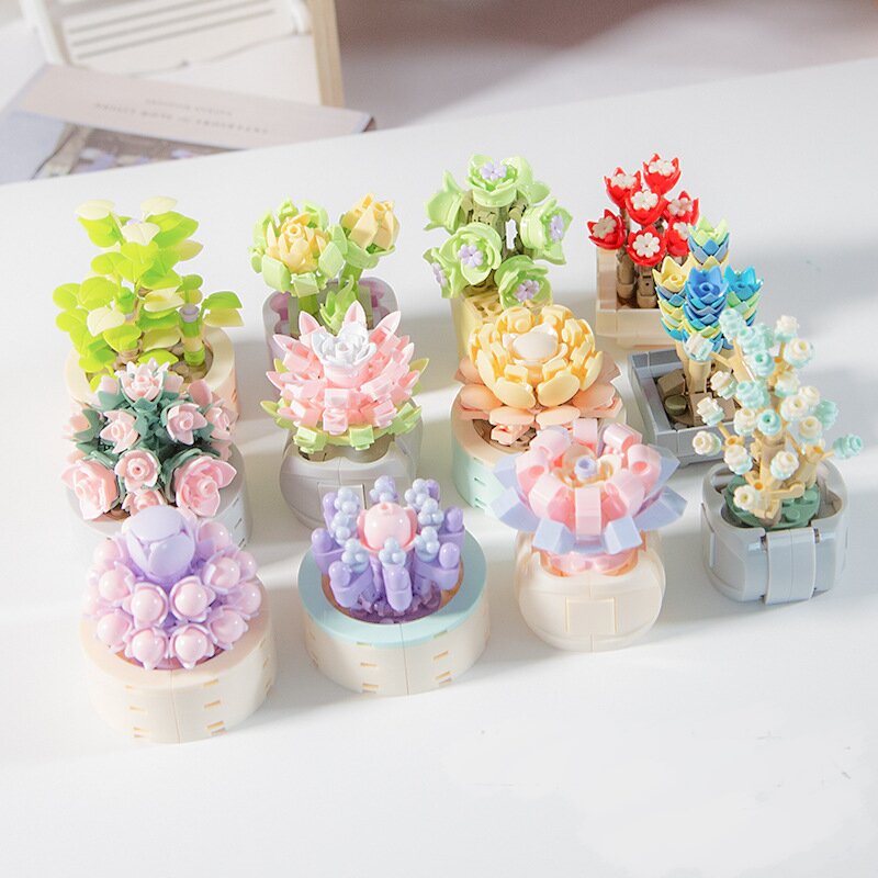 Children's Assembling Small Particle Virtual Bouquet