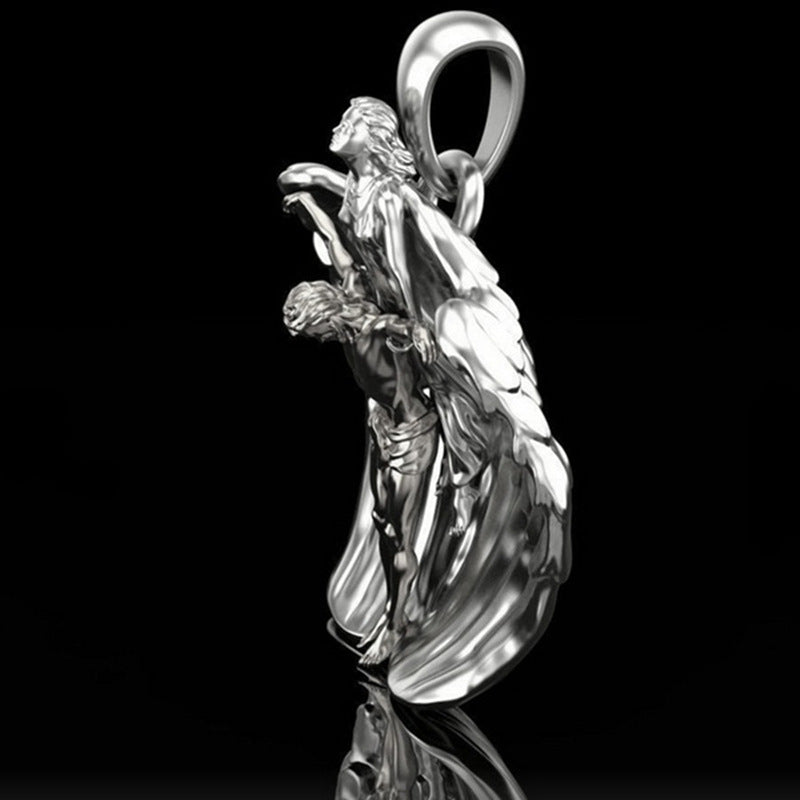 Religious style angel jesus pendant