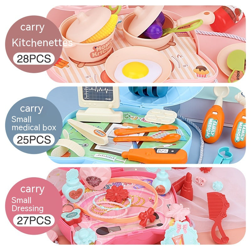 Children Play House Toys Dining Kitchenware Medical Tools Ornament Suit