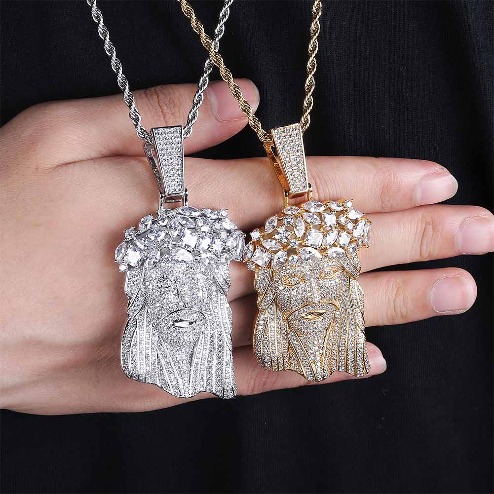 Jesus full zircon pendant