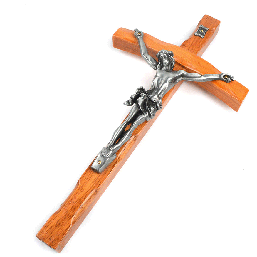 Solid wood alloy jesus cross