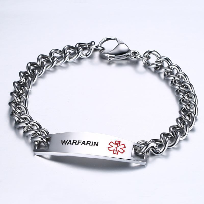 12MM stainless steel medical logo bracelet