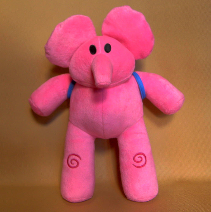 A Pocoyo P doll, a plush doll, a doll, a soft plastic surface version of Shenzhen toys
