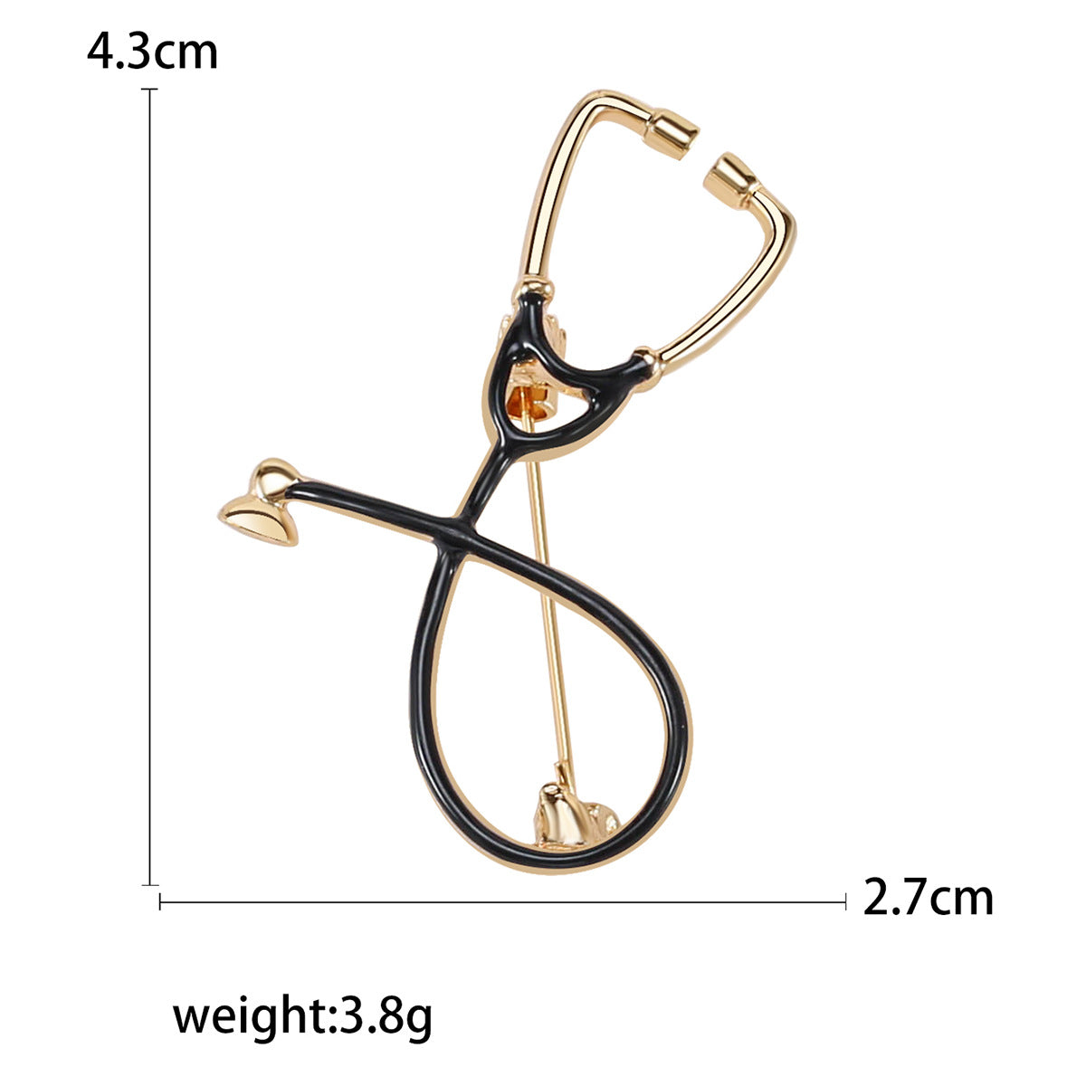 Creative Personality Doctor Nurse Stethoscope Brooch Medical Staff Work Badge Pin Cardigan Coat Accessories