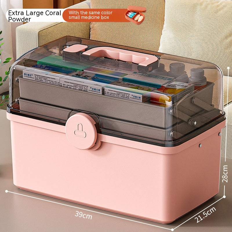 Household Large Capacity Multi-layer Medical Storage Box