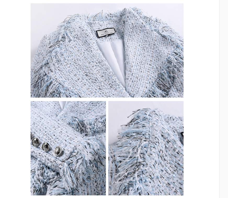 Fashion Fringed Style Big Lapel Jacket Women