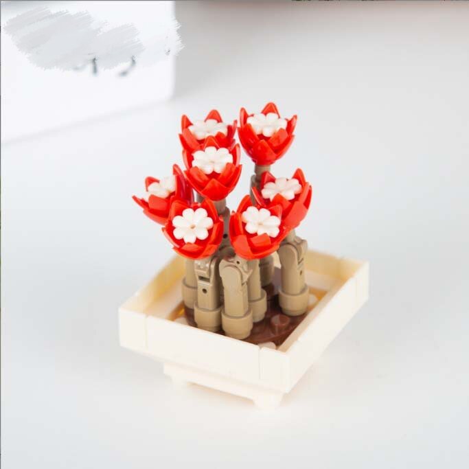 Children's Assembling Small Particle Virtual Bouquet