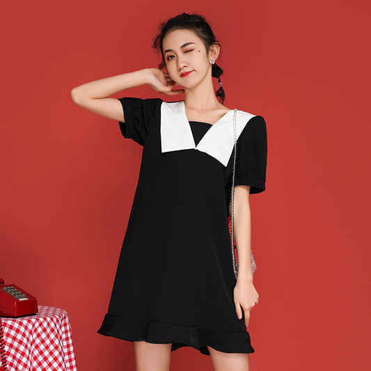 Improved Cheongsam Dresses Women Puff Sleeve Sweet Girls Elegant Harajuku Dresses