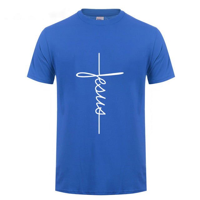 Jesus Cross T-shirts Men, Women, Europe, English, Digital Letters, Street Short Sleeve, Alien, WISH Amazon