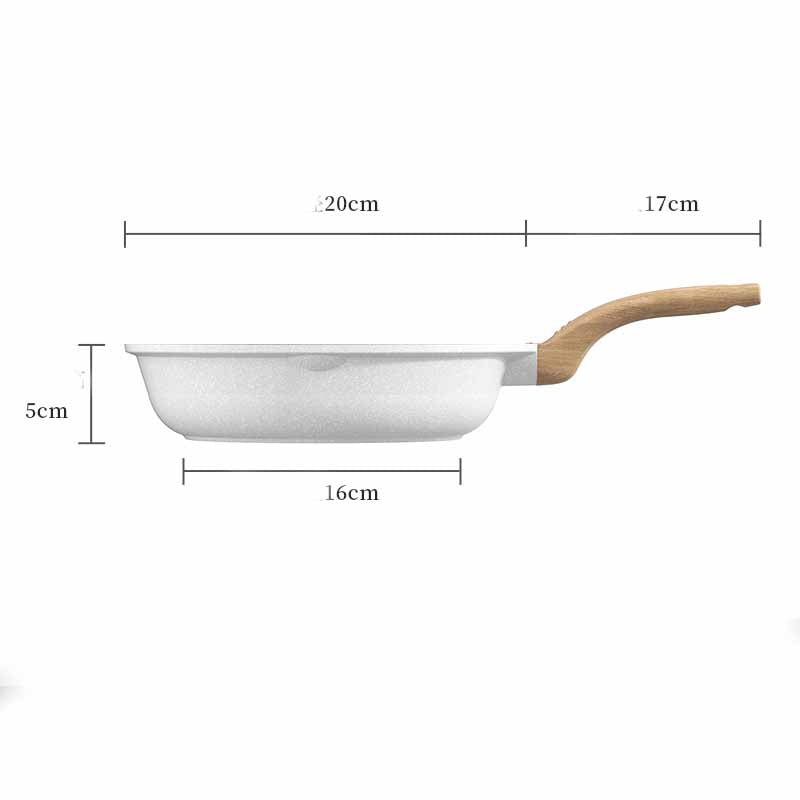 Household White Medical Stone Non-stick Pan