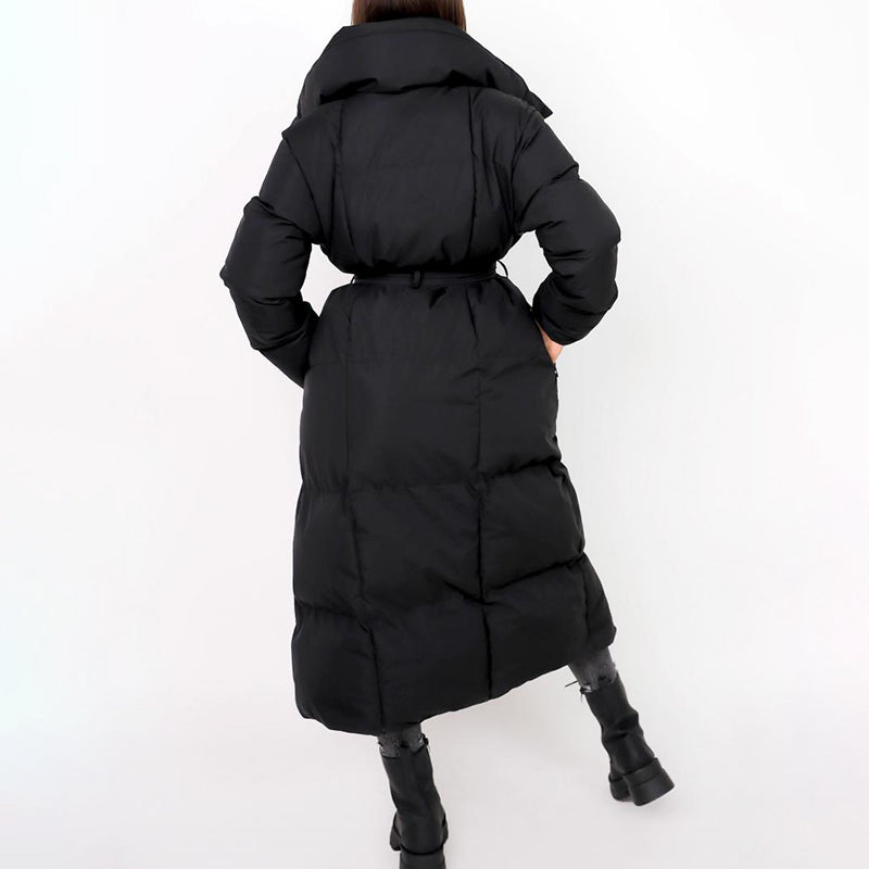 Malina Thick Loose Parkas Women Fashion Solid Covered Button