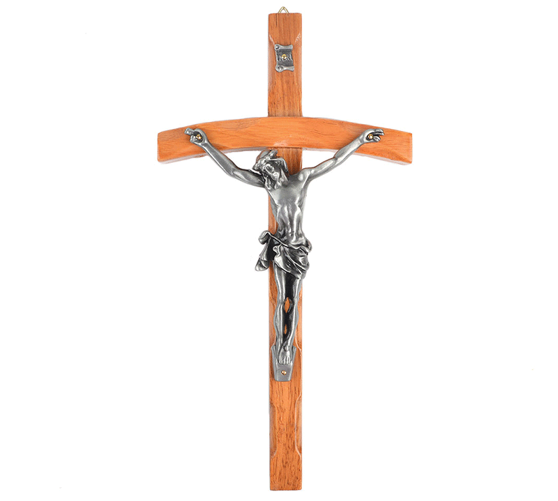 Solid wood alloy jesus cross