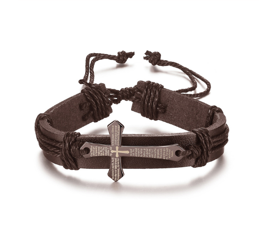 Religious Jewelry Christian I Love Jesus Alloy Leather Bracelet Wholesale Bracelet