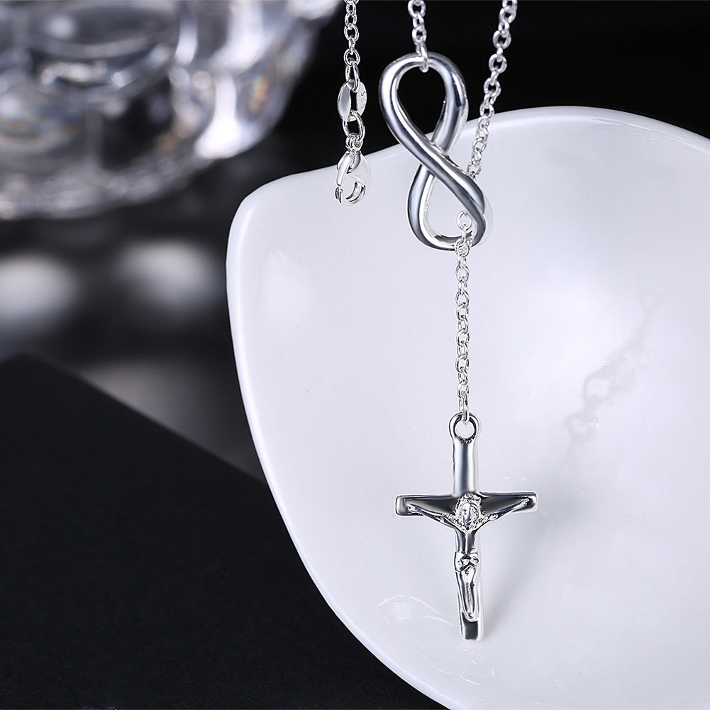 Cross Jesus 8 word pendant